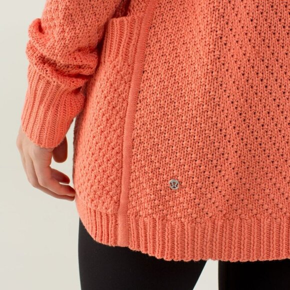 Lululemon Post Practice Cardi-Plum Peach Athleisure Cardigan- Size 4 - Picture 6 of 14